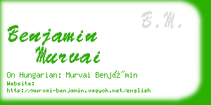 benjamin murvai business card